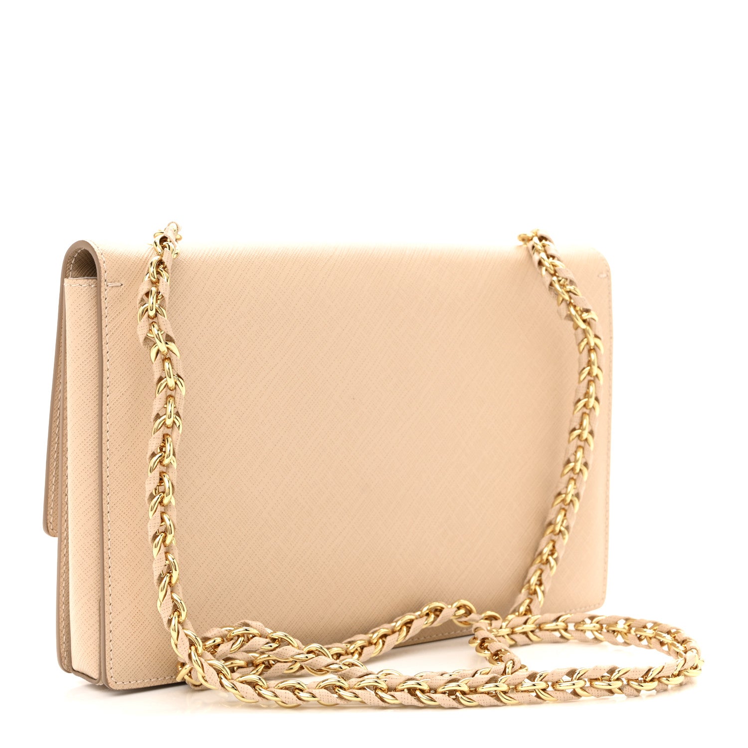 Salvatore Ferragamo Printed Calfskin Vara Bow Chain Flap Crossbody Beige 3 of 11
