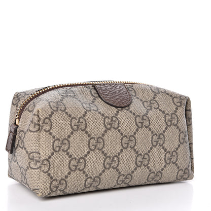 Gucci Soft GG Supreme Monogram Calfskin Small Ophidia Cosmetic Case Beige Ebony New Acero 3 of 7