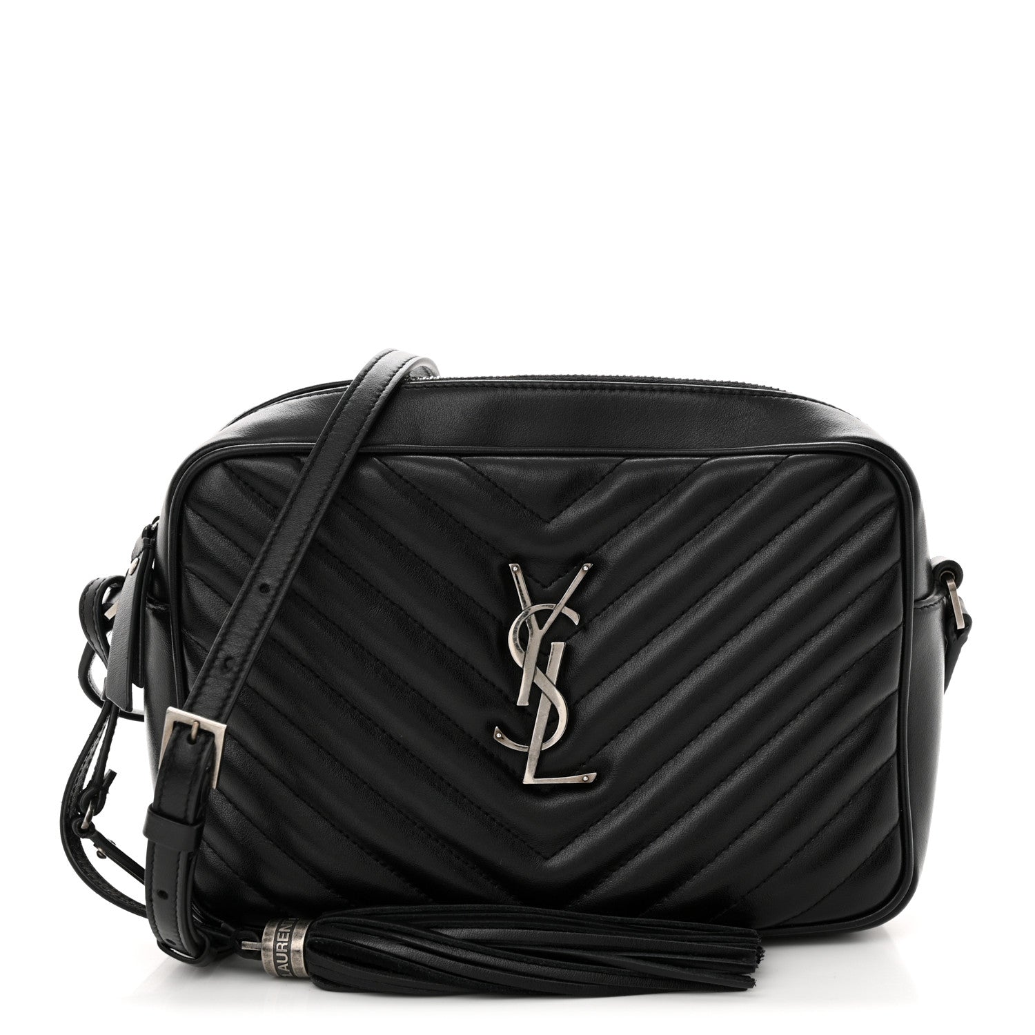 Saint Laurent Calfskin Matelasse Monogram Lou Camera Bag Black 1 of 12