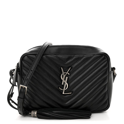 Saint Laurent Calfskin Matelasse Monogram Lou Camera Bag Black 1 of 12
