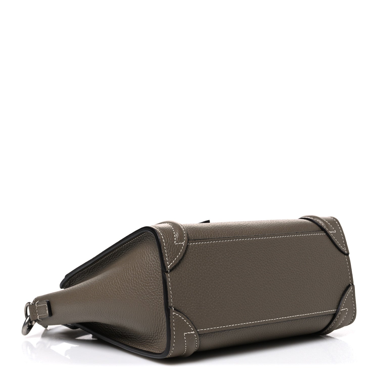 Celine Drummed Calfskin Nano Luggage Souris 3 of 10