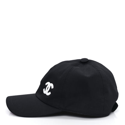 Chanel Cotton Sequin CC Cap Hat Black 3 of 7