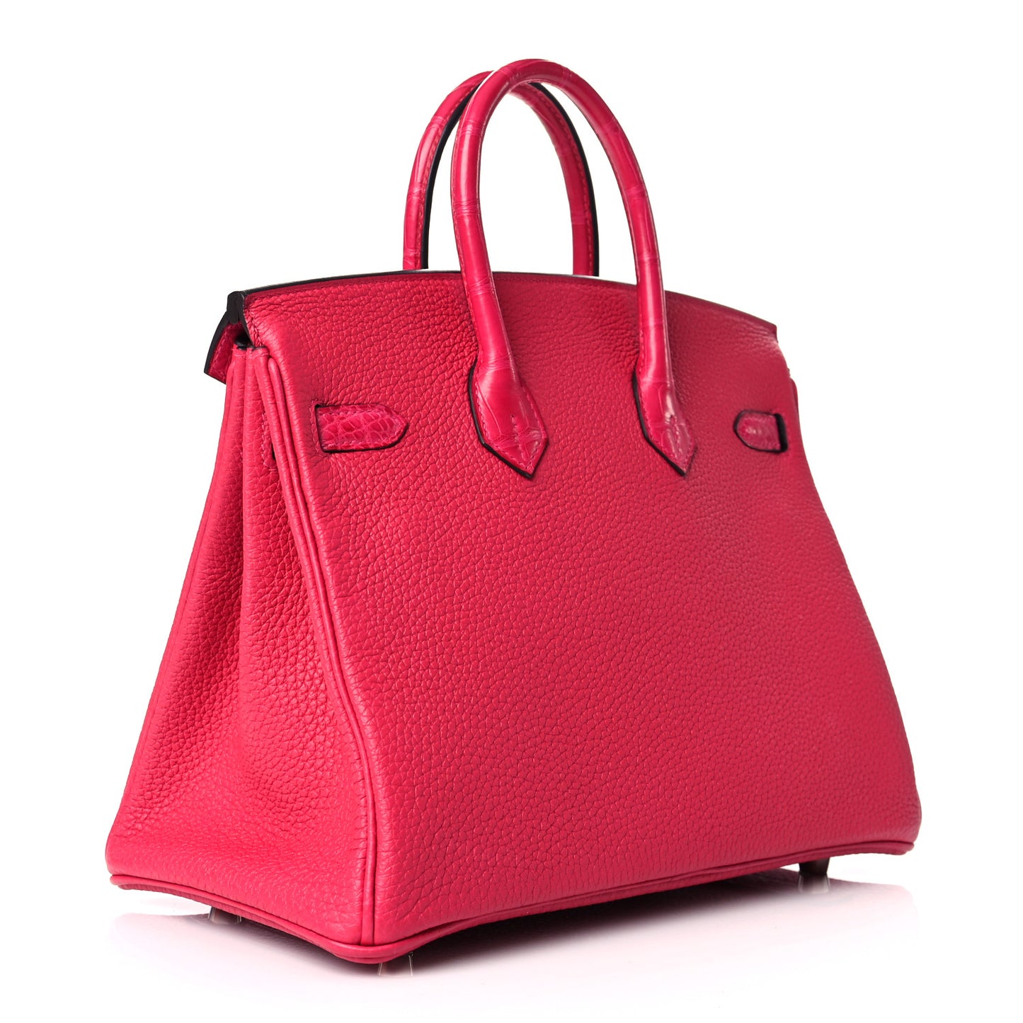 Togo Matte Alligator Birkin Touch 25 Framboise