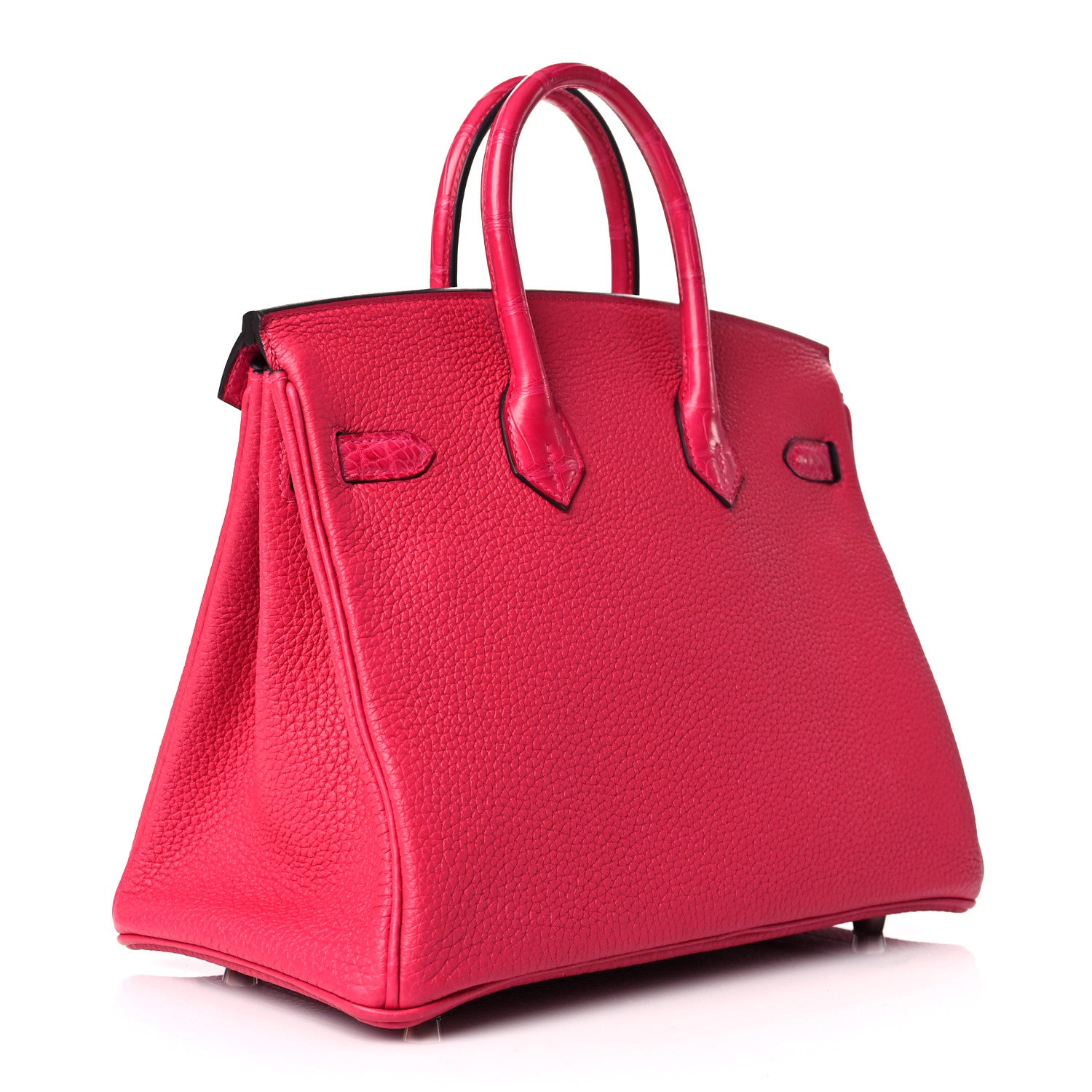 Hermes Togo Matte Alligator Birkin Touch 25 Framboise 3 of 11