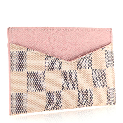 Louis Vuitton Damier Azur Daily Card Holder Rose Ballerine 3 of 8