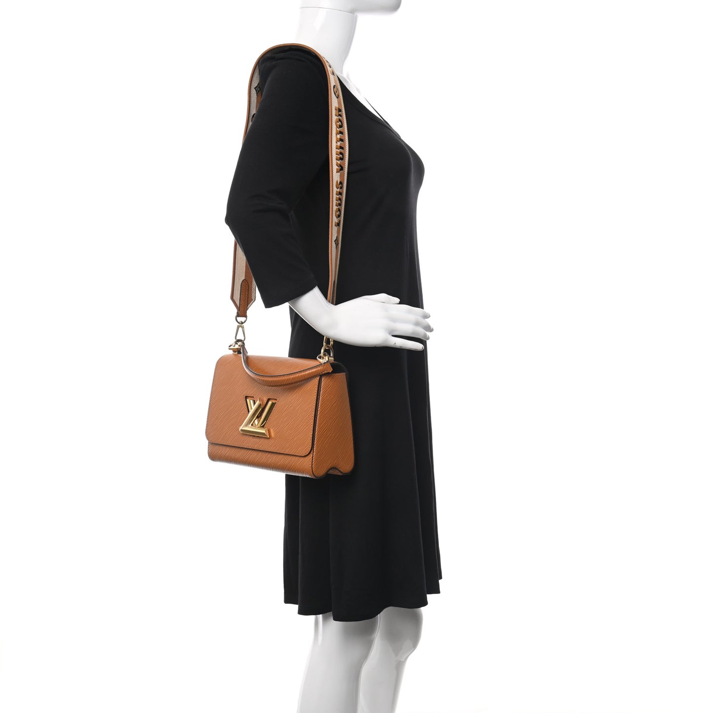 Epi Twist Shoulder Bag MM Gold Honey