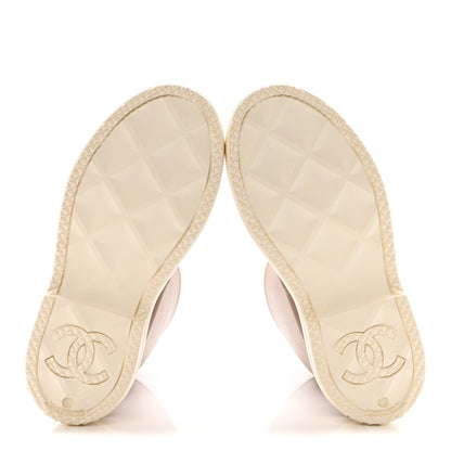 Chanel Caoutchouk CC High Boots 38 Beige White 6 of 12