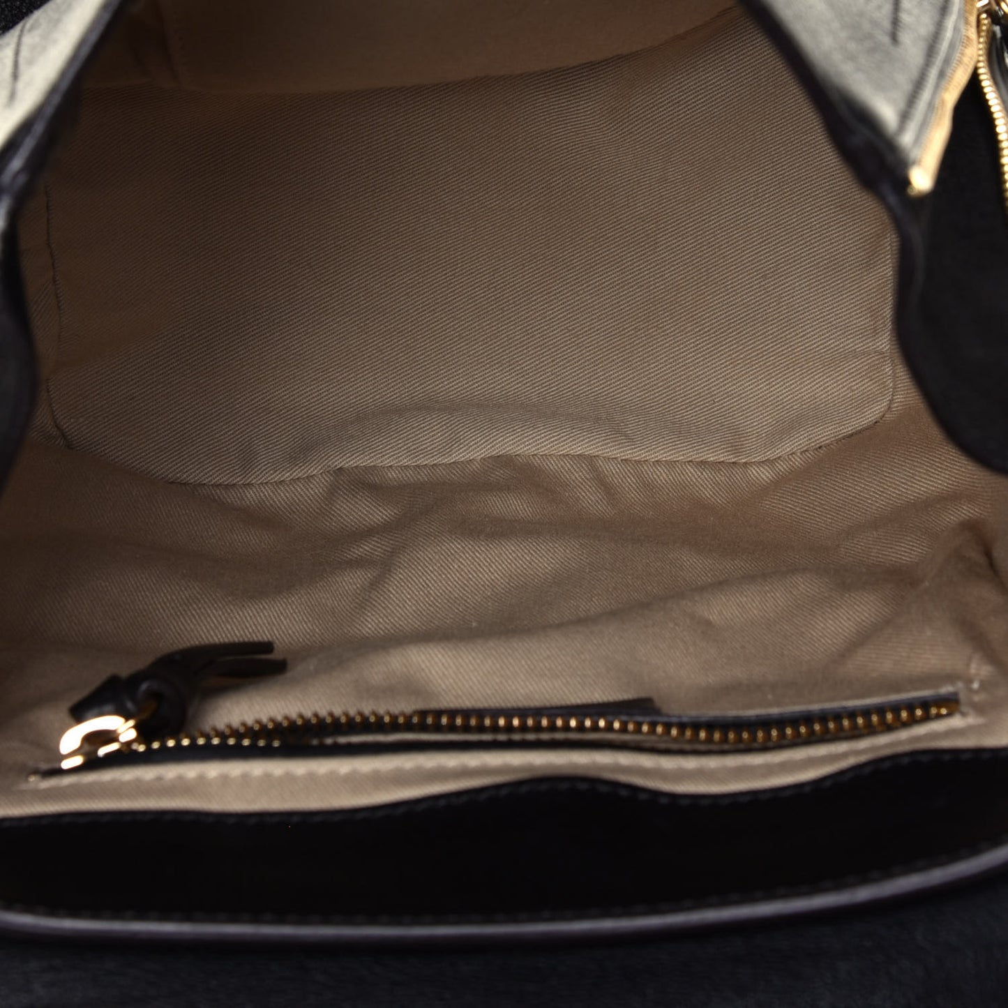 Suede Calfskin Small Faye Backpack Black