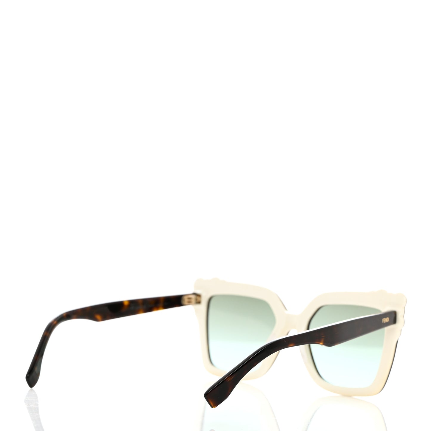 Studded Square Cat Eye Sunglasses FF 0260/S Havana