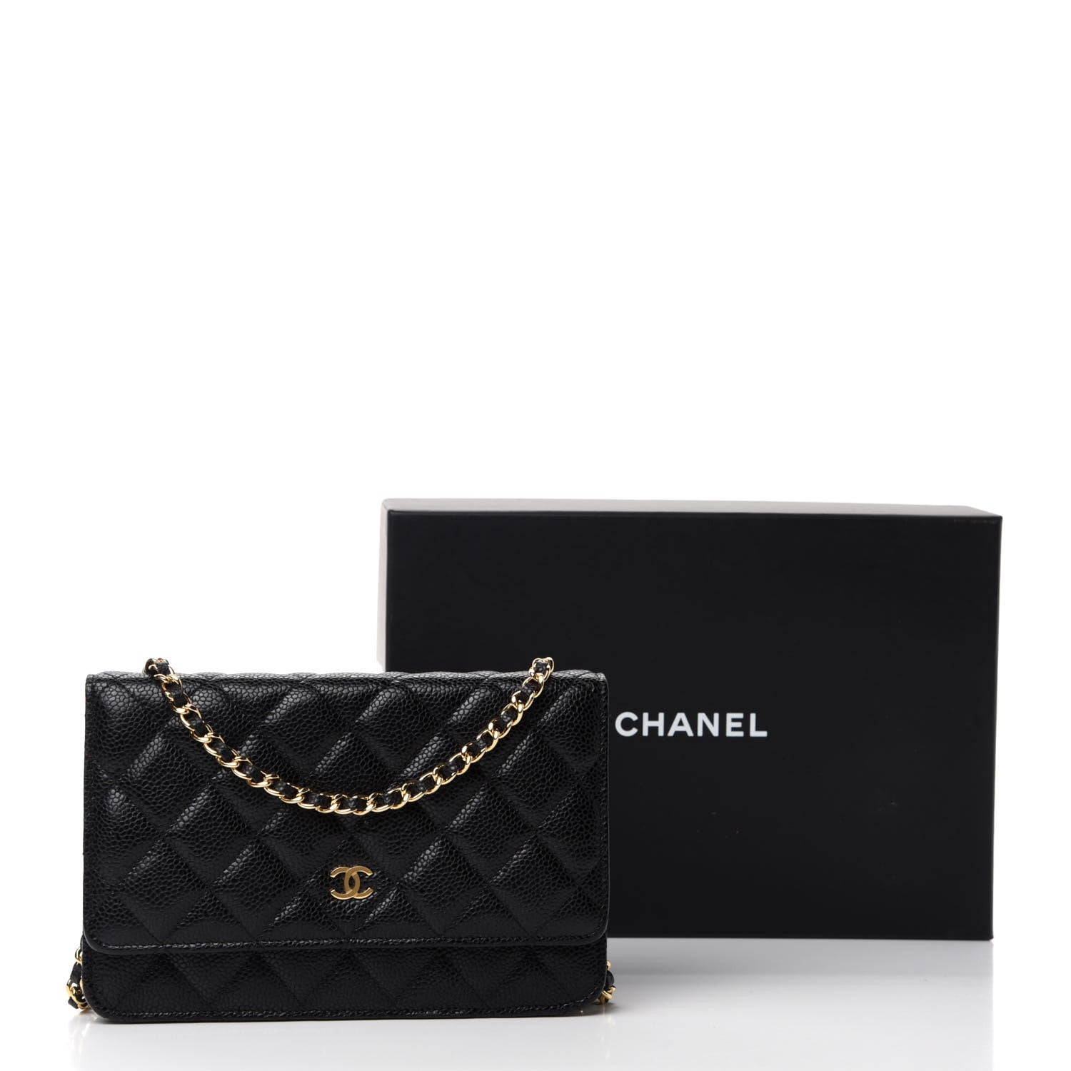 Chanel Caviar Quilted Wallet On Chain WOC Black 12 of 12