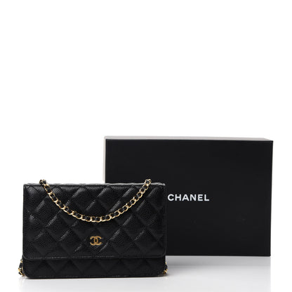 Chanel Caviar Quilted Wallet On Chain WOC Black 12 of 12