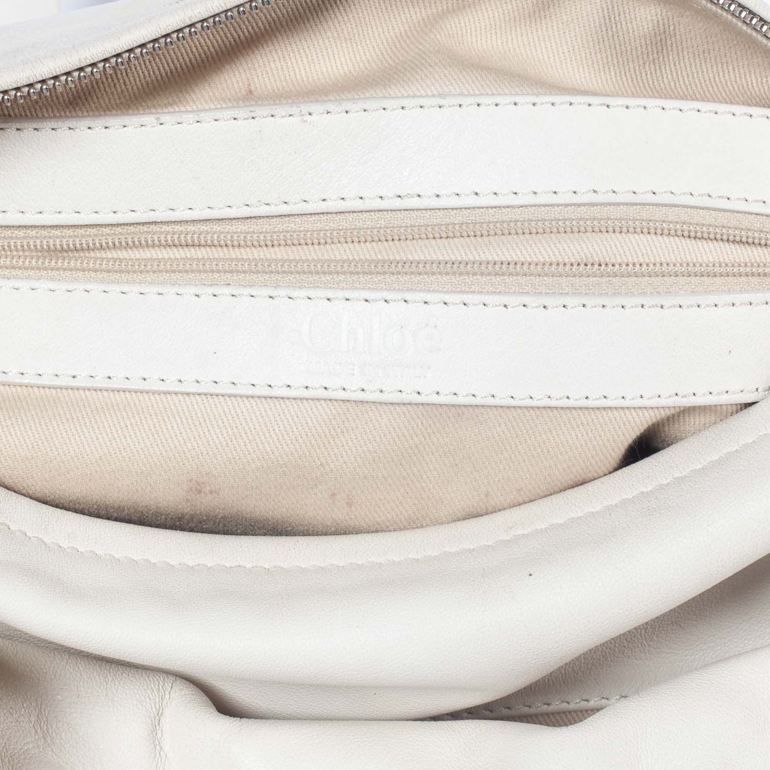 Chloe Python Silverado Shoulder Bag White 9 of 10