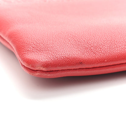 Celine Laminated Lambskin Solo Clutch Pouch Red 8 of 8