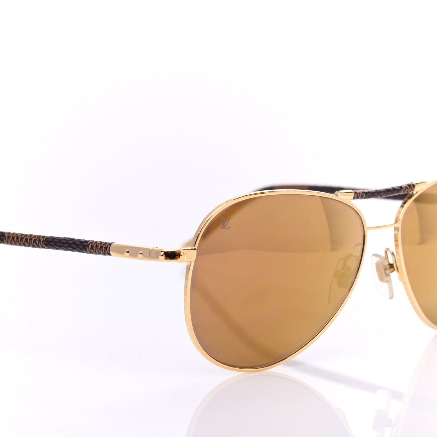 Damier Ebene Conspiration Pilote Aviator Sunglasses Z0790U Gold