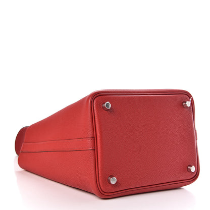 Hermes Taurillon Maurice Picotin Lock 18 PM Rouge Piment 4 of 11