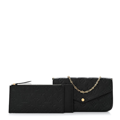 Louis Vuitton Empreinte Pochette Felicie Chain Wallet Black 1 of 11
