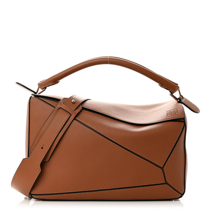 Loewe Calfskin Large Puzzle Bag Tan 1 of 9