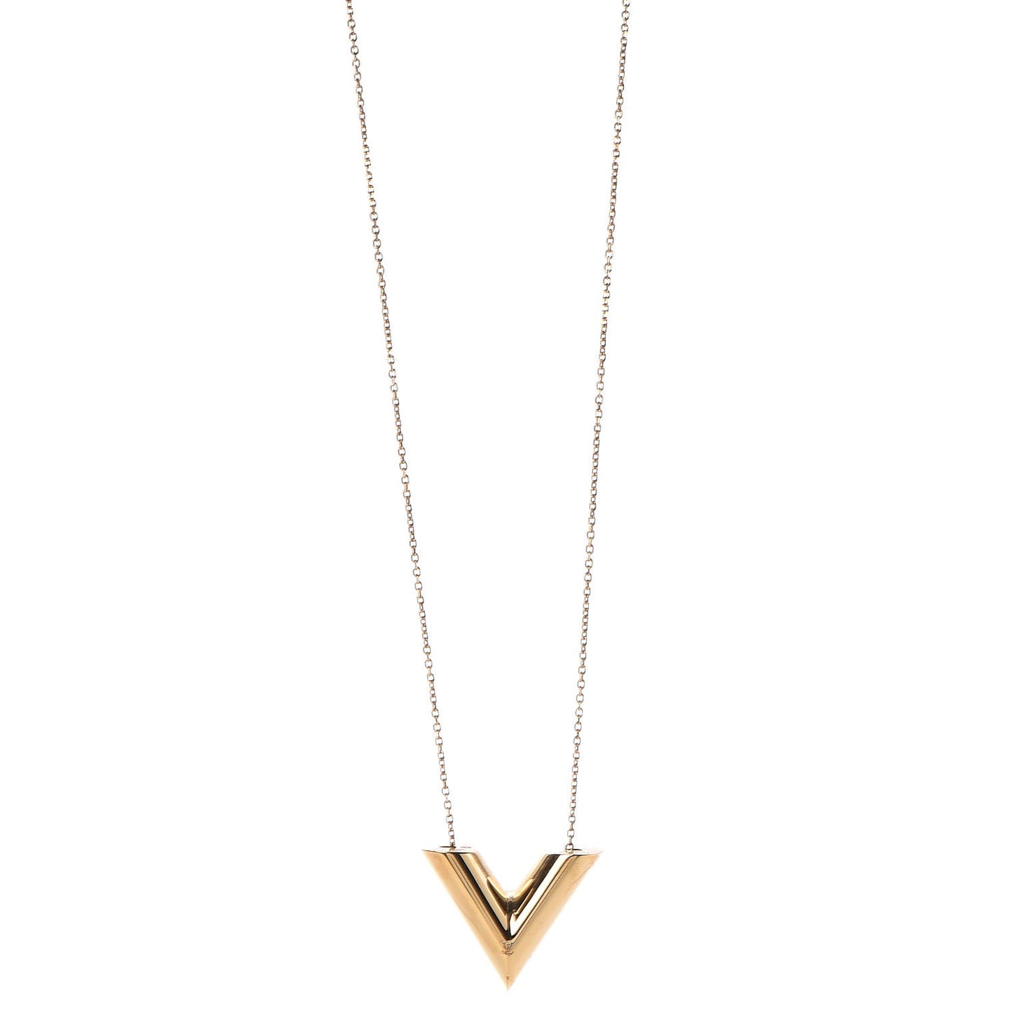 Large Essential V Necklace Gold