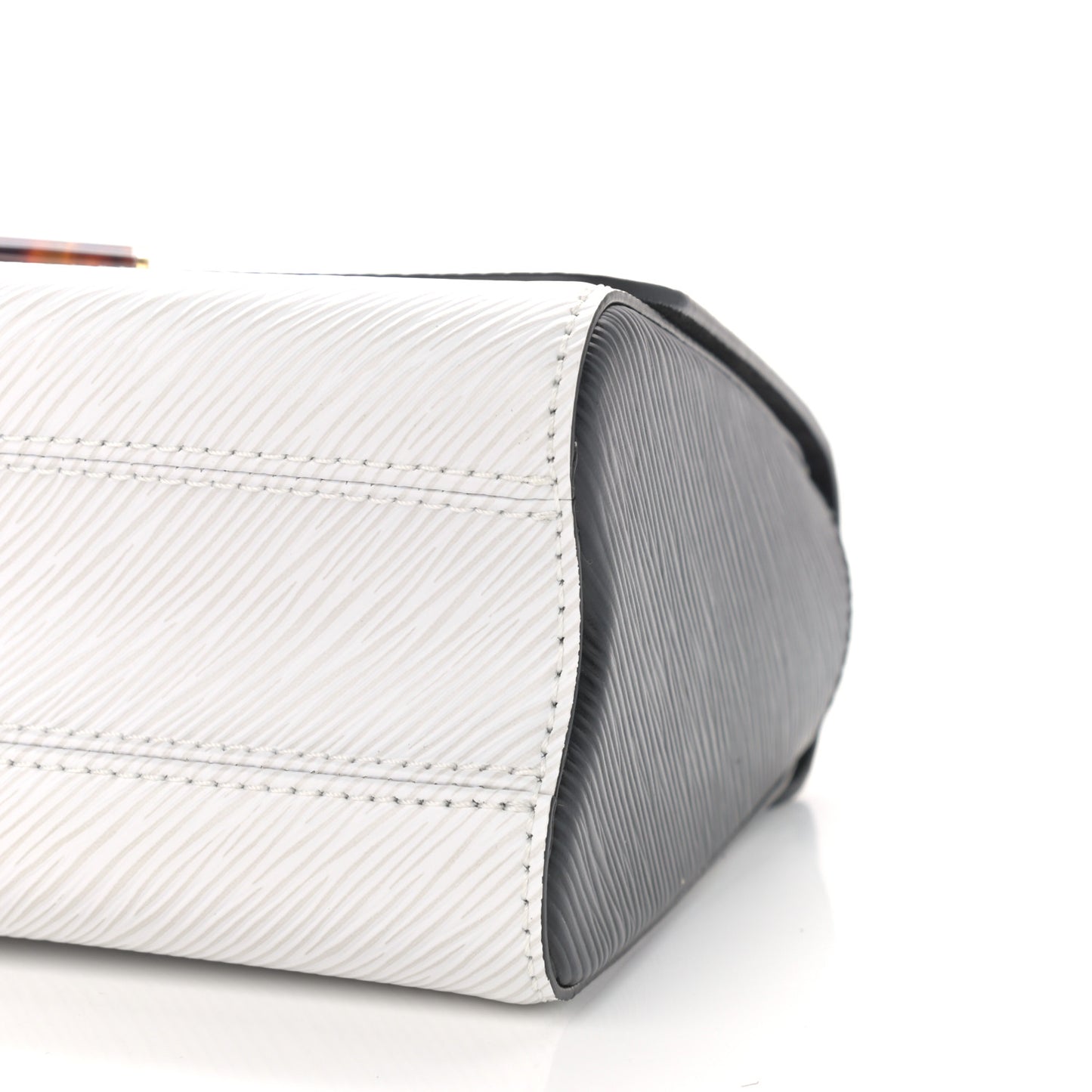 Epi Tortoiseshell Twist Shoulder Bag MM Black White