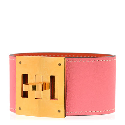 Hermes Swift Kelly Dog Bracelet T3 Rose D'Ete Orange 1 of 7