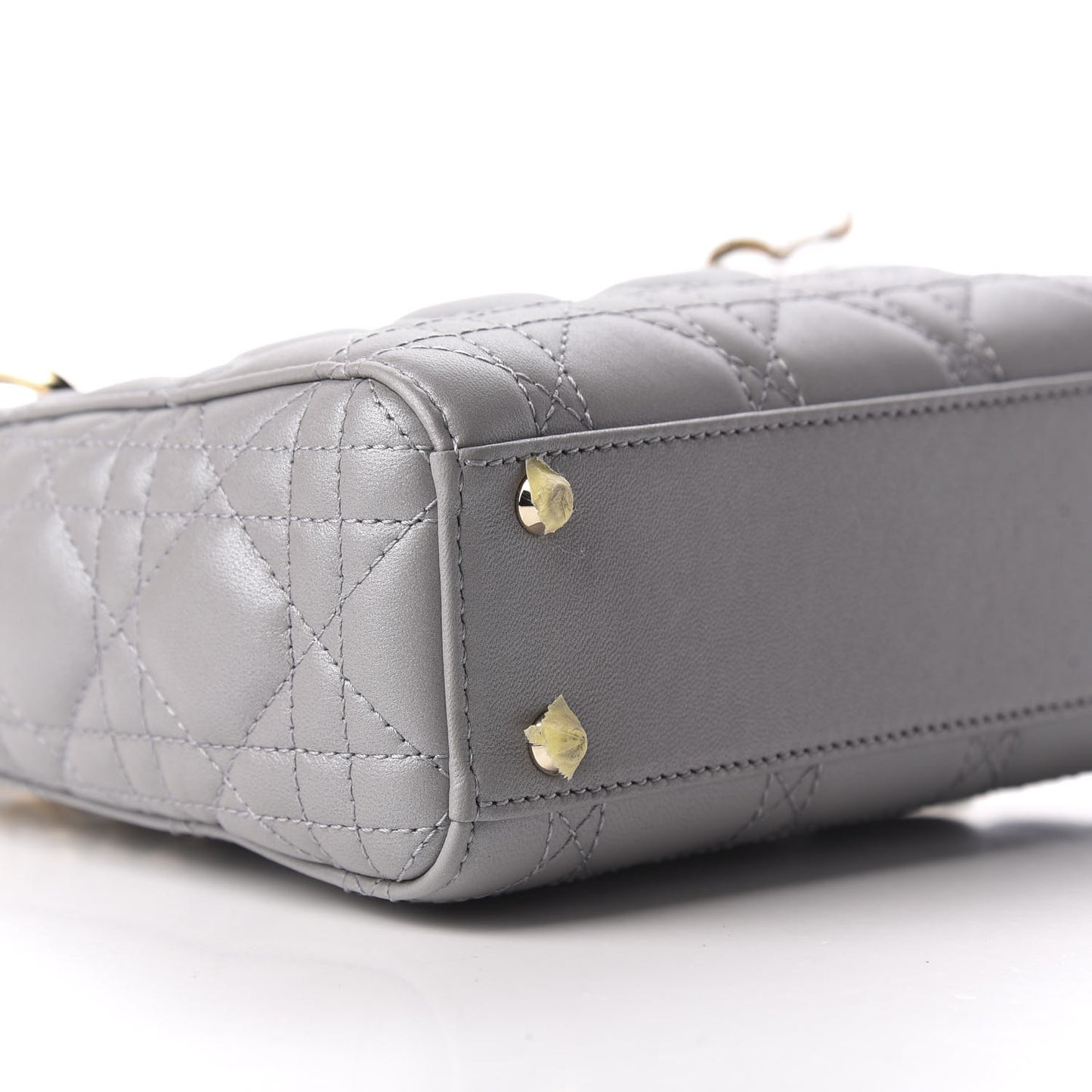 Lambskin Cannage Mini Lady Dior Grey