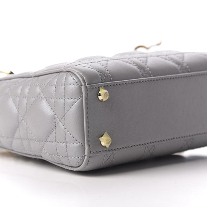 Christian Dior Lambskin Cannage Mini Lady Dior Grey 5 of 8