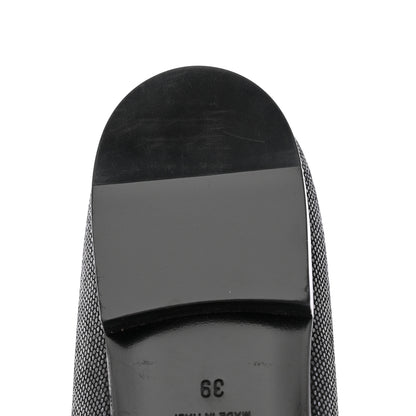 Chanel Fantasy Goatskin Patent Calfskin Crystal Cap Toe CC Ballerina Flats 39 Black 11 of 14