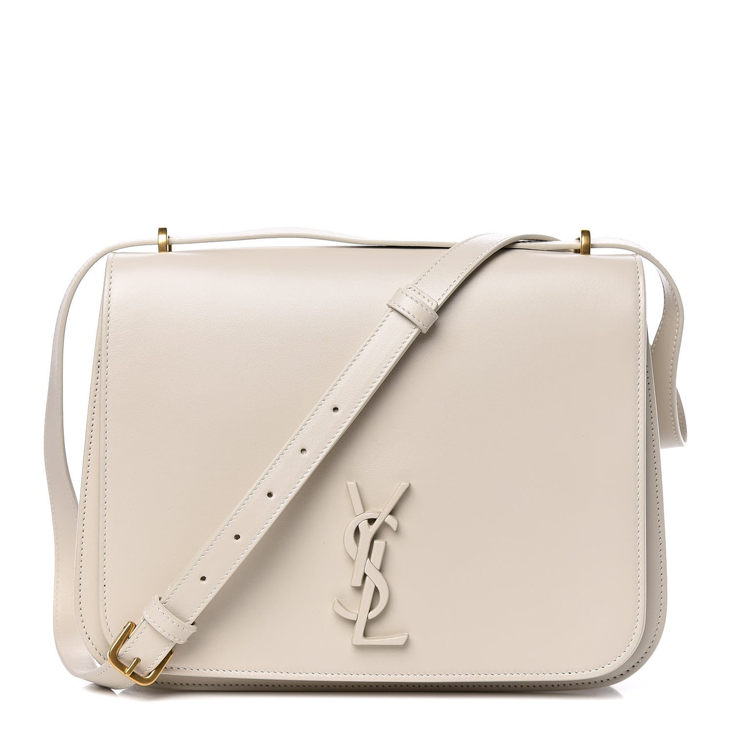 Smooth Calfskin Monogram Medium Spontini Satchel White