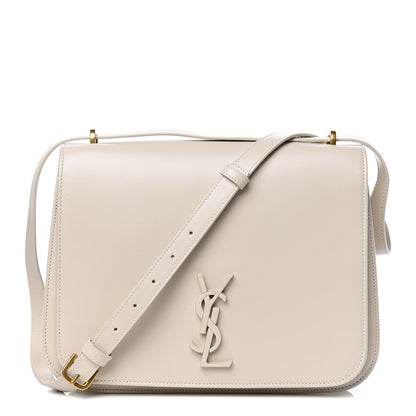 Saint Laurent Smooth Calfskin Monogram Medium Spontini Satchel White 1 of 10