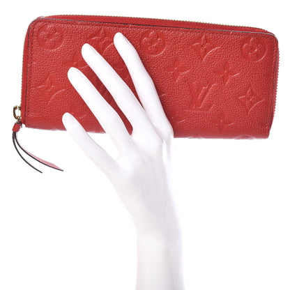 Louis Vuitton Empreinte Clemence Wallet Scarlet 2 of 8