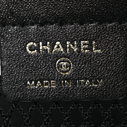Chanel Mesh Shiny Lambskin Chain Hobo Black 7 of 16