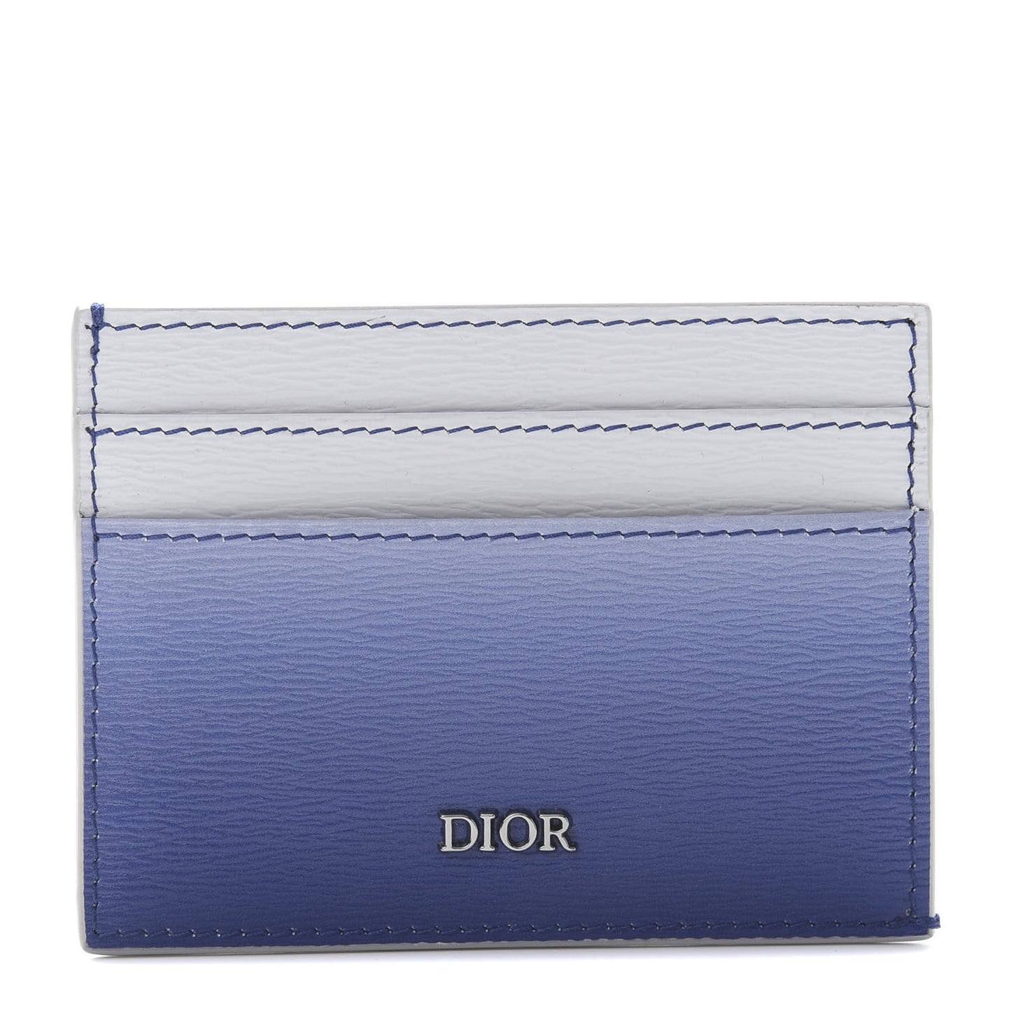 HOMME Textured Calfskin Gradient Card Holder Blue