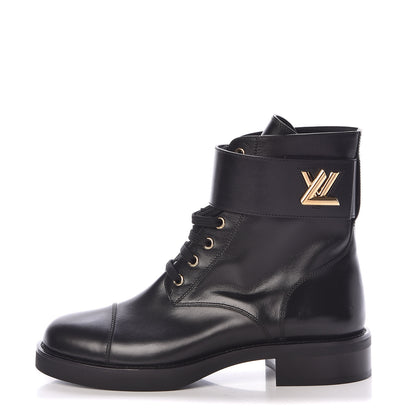 Louis Vuitton Calfskin Wonderland Ranger Boots 39 Black 1 of 9