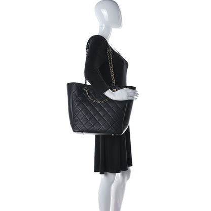 Chanel Calfskin Stitched Large Shopping Bag Black 2 of 10