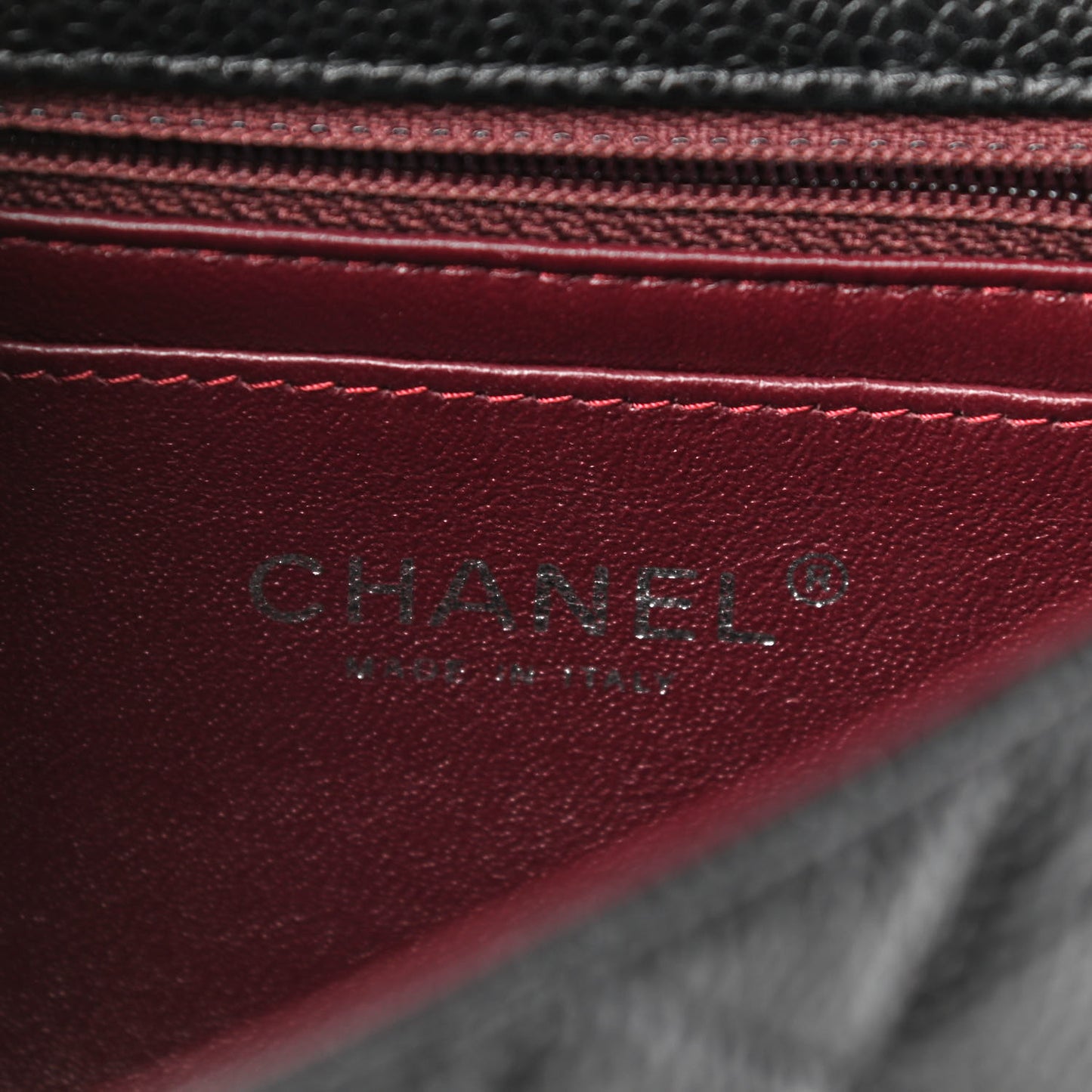 Caviar Quilted Mini Rectangular Flap Black