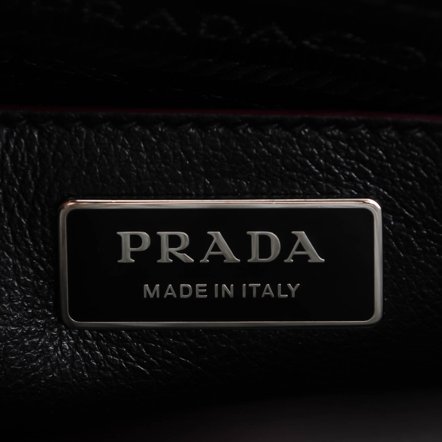 Prada Glace Calf Suede Mini Twin Pocket Tote Nero Black 6 of 9