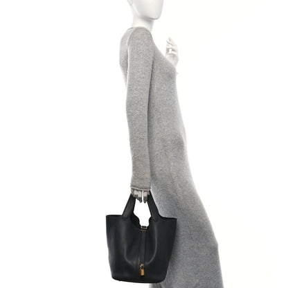 Hermes Taurillon Clemence Picotin Lock 26 GM Black 2 of 14