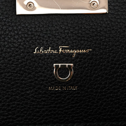 Salvatore Ferragamo Calfskin Large Studio Bag Black 6 of 9