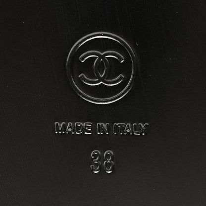 Chanel Lambskin Velcro Dad Sandals 38 Black 6 of 10