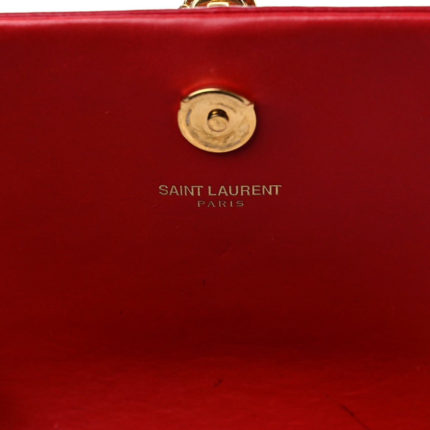 Calfskin Small Classic Monogram Kate Tassel Satchel Red