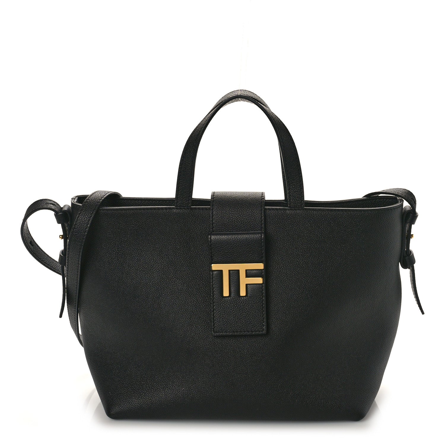 Tom Ford Grained Calfskin Mini TF East West Tote Black 1 of 8