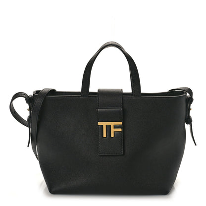 Tom Ford Grained Calfskin Mini TF East West Tote Black 1 of 8