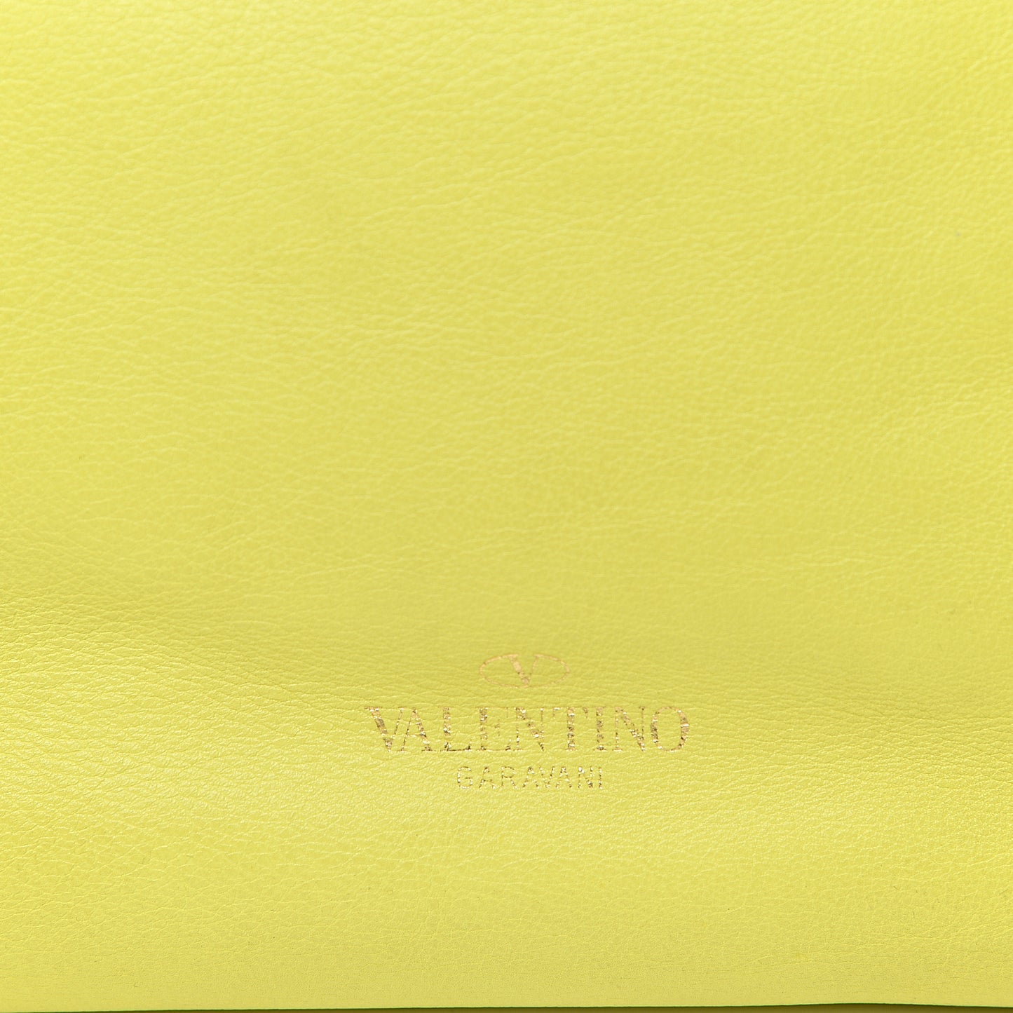 Vitello Rockstud Double Handle Tote Yellow Fluo