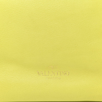 Valentino Garavani Vitello Rockstud Double Handle Tote Yellow Fluo 17 of 20