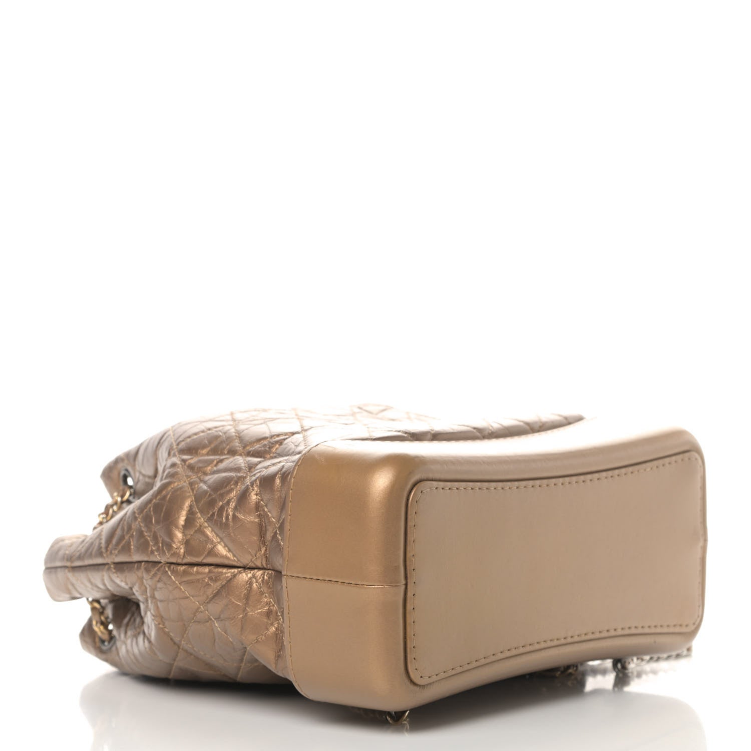 Chanel Metallic Aged Calfskin Quilted Gabrielle Backpack Bronze 3 of 4