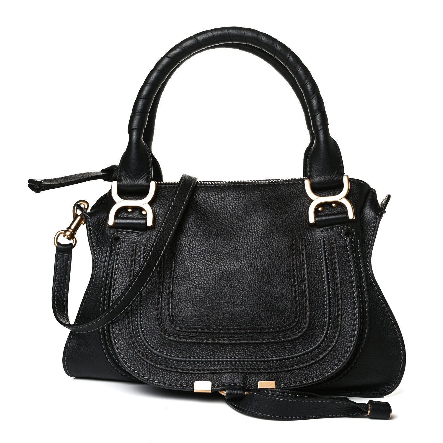 Chloe Calfskin Small Marcie Satchel Black 1 of 11