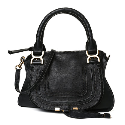 Chloe Calfskin Small Marcie Satchel Black 1 of 11