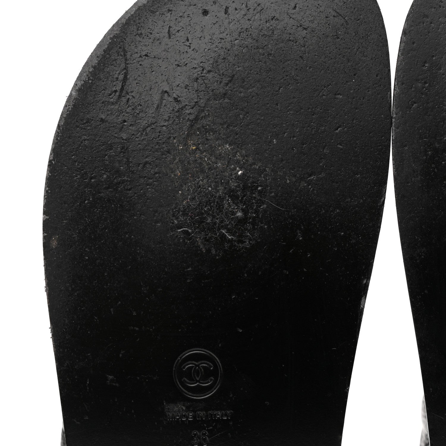 Chanel Grained Calfskin Velcro Dad Sandals 36 Black 11 of 13