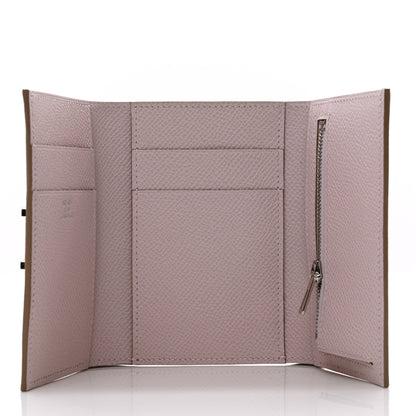 Hermes Epsom Tri-Fold Compact Bearn Wallet Mauve Sylvester 5 of 7