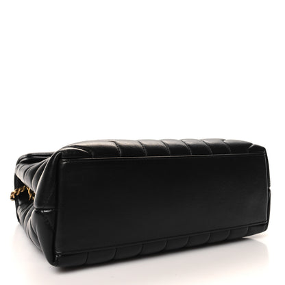 Saint Laurent Calfskin Y Quilted Monogram Small Loulou Chain Satchel Black 4 of 11